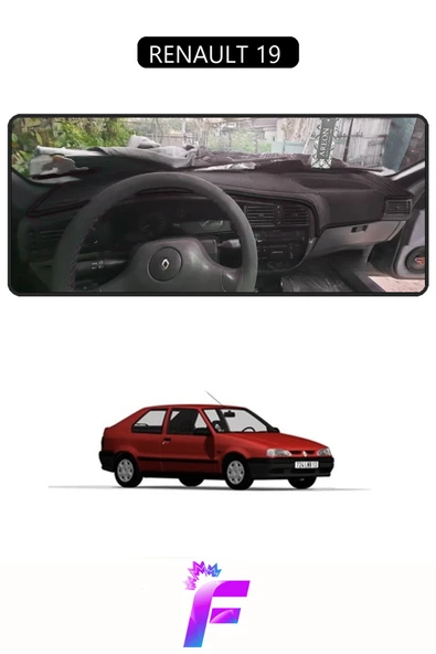 MİRCEM RENAULT 19  Uyumlu  Torpido Örtüsü | Yansıma Önleyici | Tam Koruma | Hızlı ve Kolay Montaj | J42 Siyah ürün görseli 1