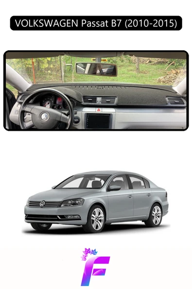 MİRCEM VOLKSWAGEN PASSAT B7 (2010-2015) Uyumlu Torpido Örtüsü | Yansıma Önleyici | Hızlı Montaj | K96 Siyah ürün görseli 1
