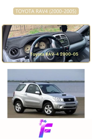 MİRCEM TOYOTA RAV4 (2000-2005) Uyumlu Torpido Örtüsü | Yansıma Önleyici | Tam Koruma | Hızlı Montaj | K55 Bej ürün görseli 1