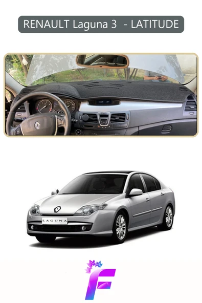 MİRCEM RENAULT LAGUNA 3 Uyumlu Torpido Örtüsü | Yansıma Önleyici | Tam Koruma | Hızlı ve Kolay Montaj | J86 Gri ürün görseli 1