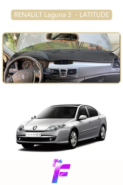 MİRCEM RENAULT LAGUNA 3 Uyumlu Torpido Örtüsü | Yansıma Önleyici | Tam Koruma | Hızlı ve Kolay Montaj | J85 Bej ürün görseli 1