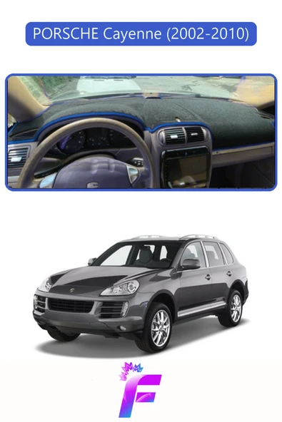 MİRCEM PORSCHE CAYENNE (2002-2010) Torpido Örtüsü | Yansıma Önleyici | Tam Koruma | Hızlı Montaj | J29 Mavi ürün görseli 1