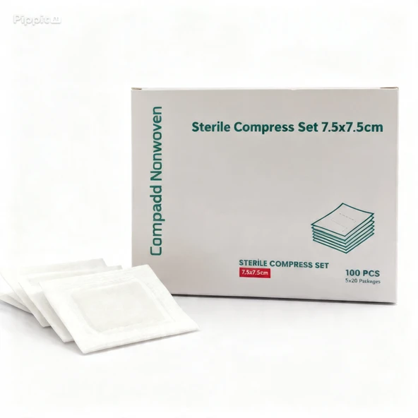 Profesyonel Steril Gaz Kompres Seti - 5x20 Steril Paket - Nonwoven ürün görseli 1