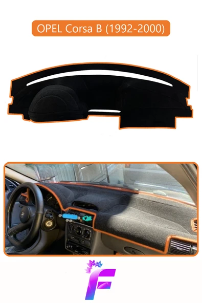 MİRCEM OPEL CORSA B (1992-2000) Uyumlu Torpido Örtüsü | Yansıma Önleyici | Tam Koruma | Kolay Montaj | H76 Kahverengi ürün görseli 1