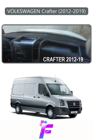 MİRCEM VOLKSWAGEN CRAFTER (2012-2019) Uyumlu Torpido Örtüsü | Yansıma Önleyici | Koruma | Hızlı Montaj |K74 Gri ürün görseli 1