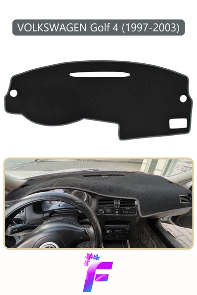 MİRCEM VOLKSWAGEN GOLF 4 (1997-2003) Uyumlu Torpido Örtüsü | Yansıma Önleyici | Koruma | Hızlı Montaj | K80 Gri ürün görseli 1