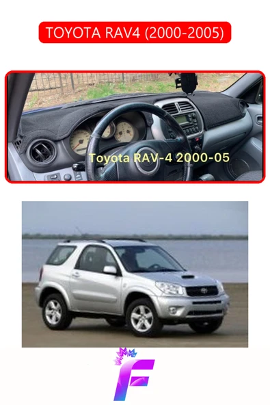 MİRCEM TOYOTA RAV4 (2000-2005) Uyumlu Torpido Örtüsü | Yansıma Önleyici | Tam Koruma | Hızlı Montaj | K57 Kırmızı ürün görseli 1