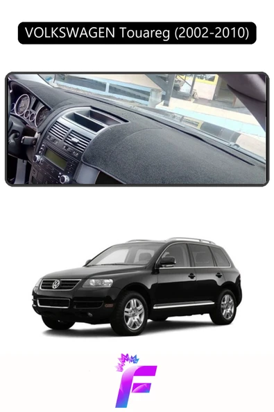 MİRCEM VOLKSWAGEN TOUAREG (2002-2010) Uyumlu Torpido Örtüsü | Yansıma Önleyici | Hızlı ve Kolay Montaj | L18 Siyah ürün görseli 1