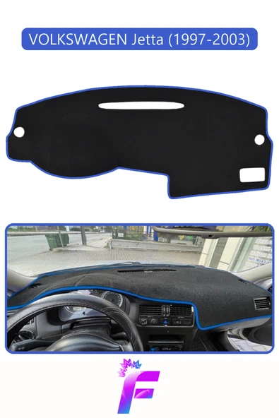 MİRCEM VOLKSWAGEN JETTA (1997-2003) Uyumlu Torpido Örtüsü | Yansıma Önleyici | Koruma | Hızlı Montaj | K89 Mavi ürün görseli 1