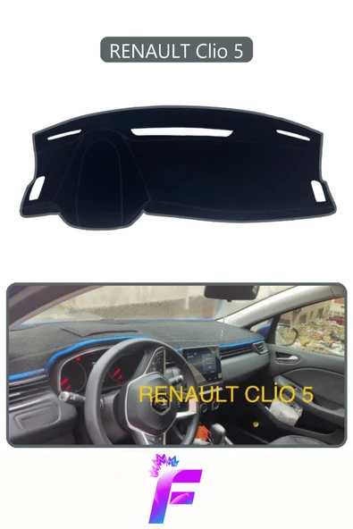 MİRCEM RENAULT CLİO 5 Uyumlu Torpido Örtüsü | Yansıma Önleyici | Tam Koruma | Kolay ve Hızlı Montaj | J62 Gri ürün görseli 1