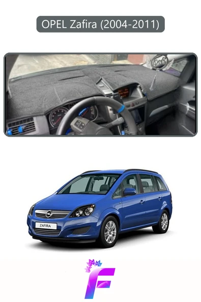 MİRCEM OPEL ZAFİRA (2004-2011) Uyumlu Torpido Örtüsü | Yansıma Önleyici | Tam Koruma | Kolay Montaj | H80 Gri ürün görseli 1