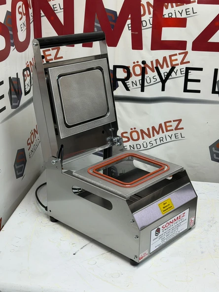 Sönmez Vakum Tek Bölmeli Eko Paslanmaz Kase Tabak Kapatma Makinesi ürün görseli 1