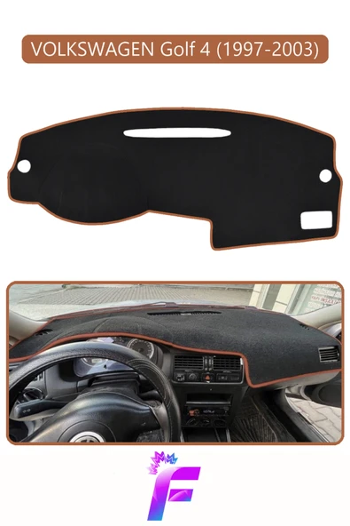 MİRCEM VOLKSWAGEN GOLF 4 (1997-2003) Uyumlu Torpido Örtüsü | Yansıma Önleyici | Koruma | Hızlı Montaj | K82 Kahverengi ürün görseli 1