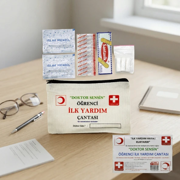 Bez Çantalı Öğrenci İlk Yardım Seti - Resim 2