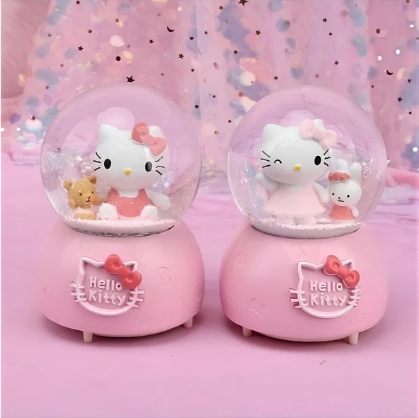 Hello Kitty Işıklı Müzikli Kar Küresi Orta Boy Model 4 ürün görseli 1