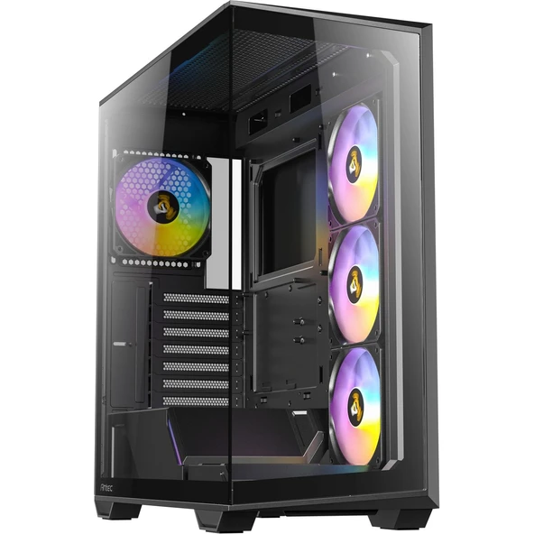 Antec C3 ARGB 4x PWM Fanlı Temperli Cam ATX Oyuncu Kasası 360mm Destek Siyah ürün görseli 1