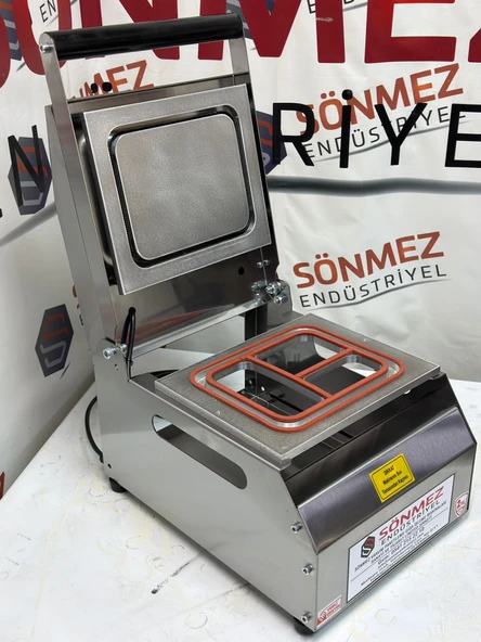 Sönmez Vakum 3 Bölme Yemek Catering Paketleme Makinesi Paslanmaz Model ürün görseli 1