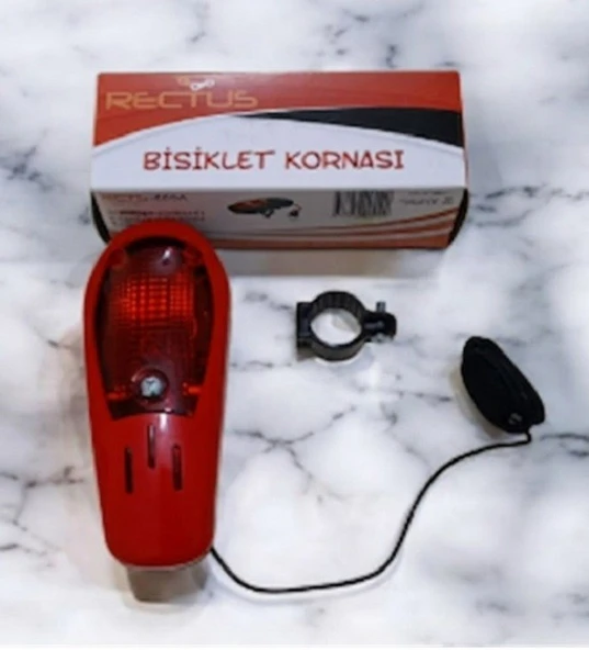 RECTUS 8 SESLİ BİSİKLET KORNASI (KIRMIZI) ürün görseli 1