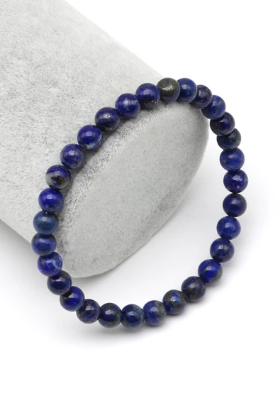 Lapis Lazuli Doğal Taş Bileklik 6 mm Küre Kesim - BLK-2370 ürün görseli 1