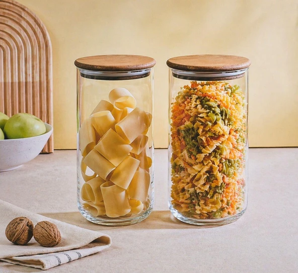 Selka Home Liya 1400 ML. 2'li Kavanoz ürün görseli 1