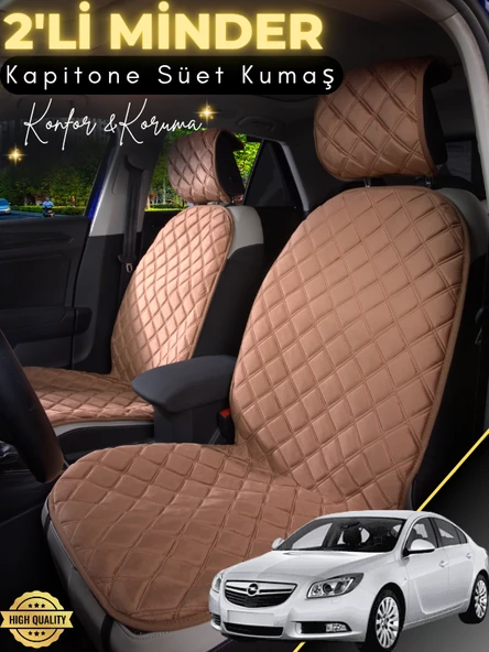 MİRCEM Opel İnsignia Uyumlu 2'li Süet Oto Koltuk Minderi | Terletmez | Universal | Su Geçirmez | A1 Kahverengi ürün görseli 1