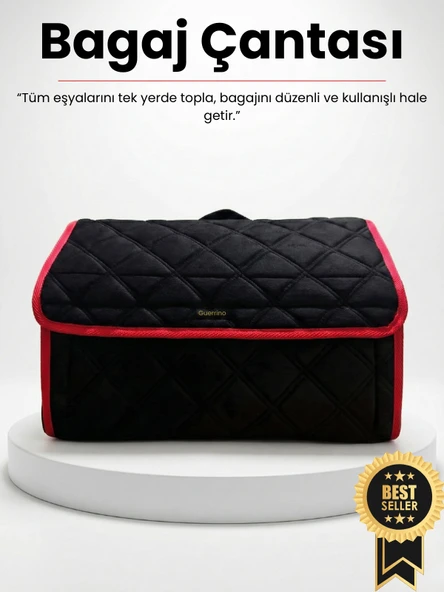 MİRCEM Araç Bagaj Düzenleyici Organizer Tay Tüyü  – Kaymaz Cırt Bantlı Geniş Hacimli Çanta | A1 ürün görseli 1