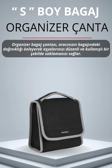 MİRCEM Oto Bagaj Çantası Küçük Boy Cırtlı Keçe Kumaş - Geniş Hacimli,Dayanıklı,Araç İçi Düzenleyici | A2 ürün görseli 1