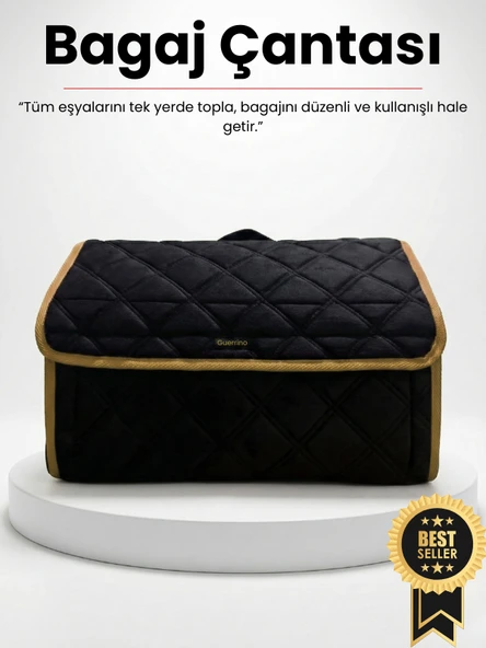 MİRCEM Araç Bagaj Düzenleyici Organizer Tay Tüyü  – Kaymaz Cırt Bantlı Geniş Hacimli Çanta | A9 ürün görseli 1