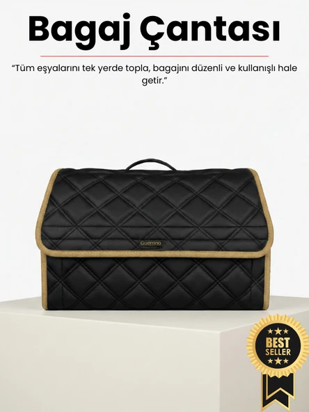 MİRCEM Araç Bagaj Düzenleyici Organizer Deri – Kaymaz Cırt Bantlı Geniş Hacimli Çanta,Su Geçirmez | A1 ürün görseli 1