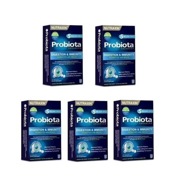 Nutraxin Probiota Advanced 60 Tablet 5'Li PAKET (SKT:07/2027) ürün görseli 1