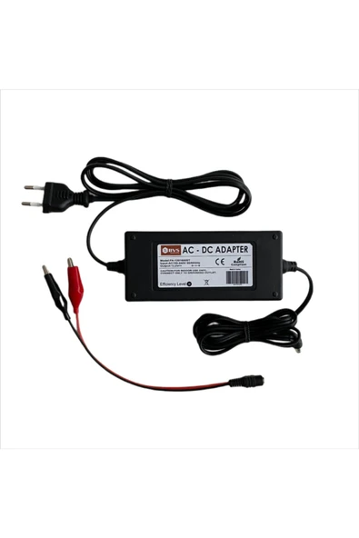Bvs Elektronik 12 Volt Akülü Araba Akü Şarj Cihazı Adaptörü Maşalı - Otomatik Kesicili 12v 3.5a Akü Şarz ürün görseli 1