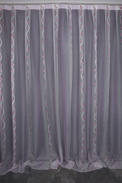 ORGANZE 2550 KREM RENK 5_3 Hazır dikilmiş Pileli Fon Perde 300*260 cm ürün görseli 1