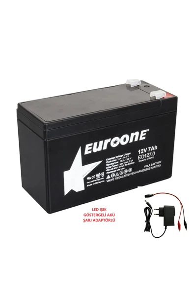 Bvs Elektronik 12 Volt 7 Amper Akü- Yanında Led Işık Dolum Göstergeli Adaptörü İle Birlikte Çocuk Oyuncak Araba ürün görseli 1