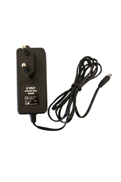 Bvs Elektronik 6 Volt Çocuk Akülü Araba Akü Şarj Cihazı Adaptörü Otomatik Kesicili 6 V Şarz 1 Amper ürün görseli 1