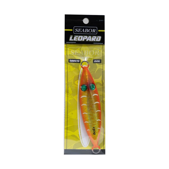 SEABOR LEOPARD JIG 150GR  Standart GREEN GOLD GLOW - Resim 2
