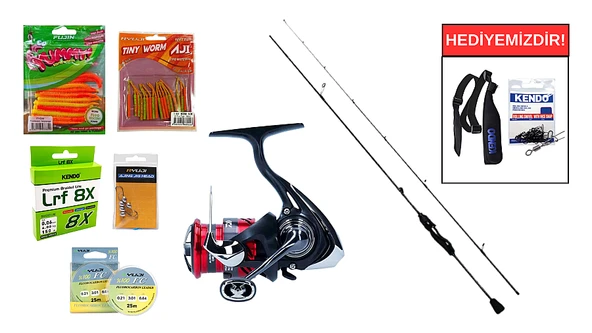 Fujin Ajime Black Swan 190cm 03-4gr&Daiwa Ninja 23 LT 1000 LRF Seti ürün görseli 1