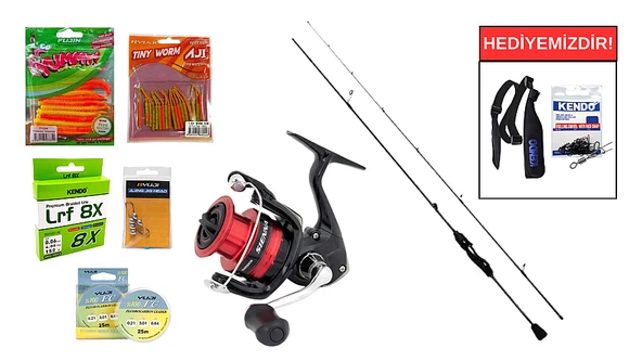 Fujin Ajime Black Swan 190cm 03-4gr&Shimano Sienna 500 FG LRF Seti ürün görseli 1