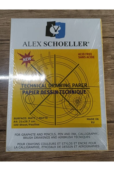 Alex Schoeller Teknik Resim Kağıdı 200 Gr. A4 100`lü Paket ürün görseli 1