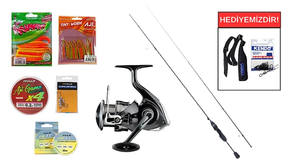 Ryuji Aji Game Fuji 1.75M 0.5-5Gr&Daiwa Crossfire 26 LT 1000 LRF Seti ürün görseli 1