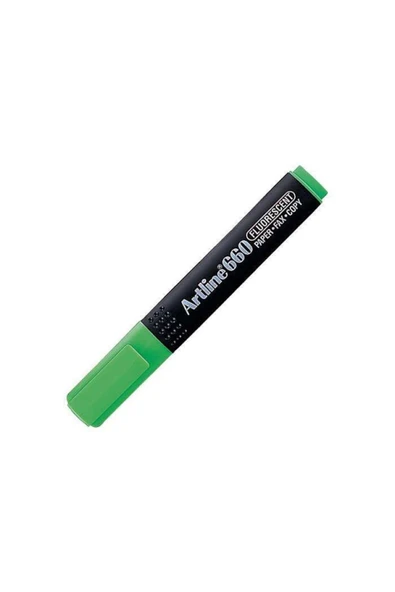 artline Ek- 660 Kesik Uç 1.0-4.0mm Hıghlıghter Fosforlu Kalem Floresan Yeşil ürün görseli 1