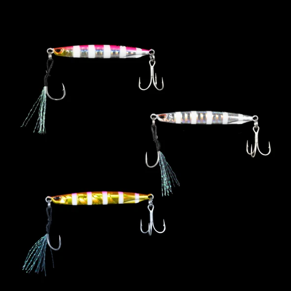 RYUJI SILENT JIG TRIO, ZEBRA MIX (3 AD)  Standart 15GR ürün görseli 1