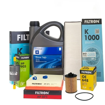 Chevrolet / Aveo Filtron 1.4 Benzinli Motor Bakım Seti GM 10W40 4 LT Yağlı 2003-2008 ürün görseli 1