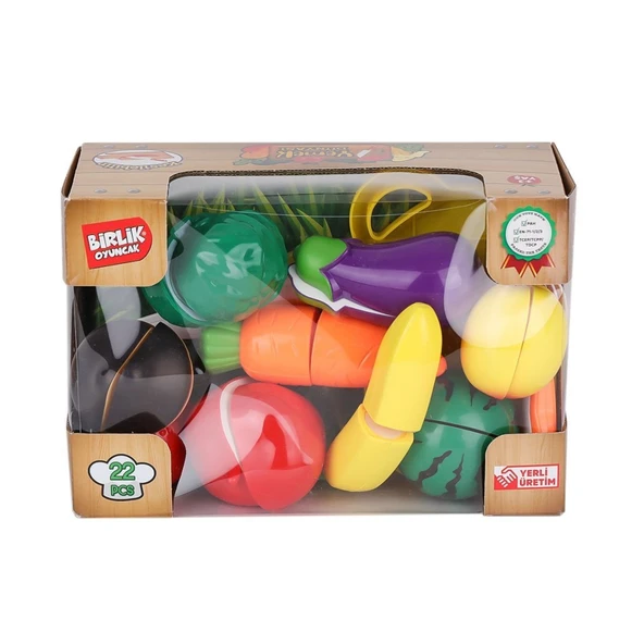 URT007-KUTU-2AB 22 PCS KESİLEBİLİEN SEBZE MEYVELER ürün görseli 1