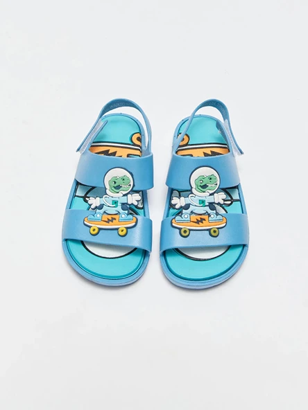 LCW STEPS Mavi Patch Detaylı Erkek Bebek Sandalet - Resim 3
