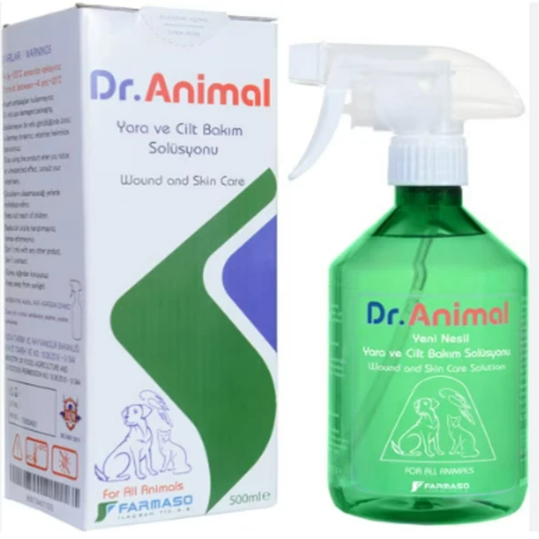 Dr. Animal Yara Bakım ve Deri Temizleme Solüsyonu Ekonomik Boy 500 ml (Kedi & Köpek) ürün görseli 1