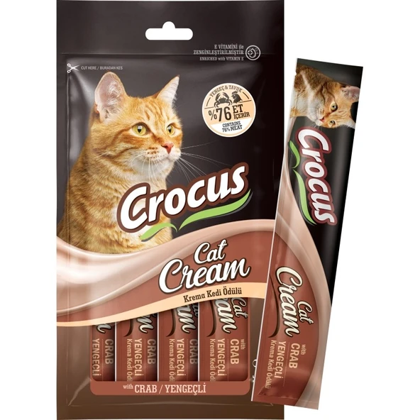 Crocus Yengeçli Krema Kedi Ödülü 4x15gr ürün görseli 1