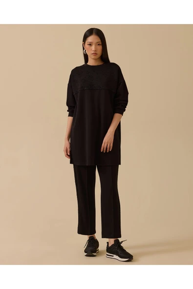 bağcıklı desen garnili pantolon Scl ürün görseli 1