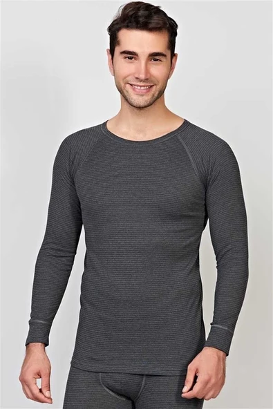 Erkek Termal Geniş Yaka Reglan Uzun Kol İçlik T-Shirt (8565) ürün görseli 1