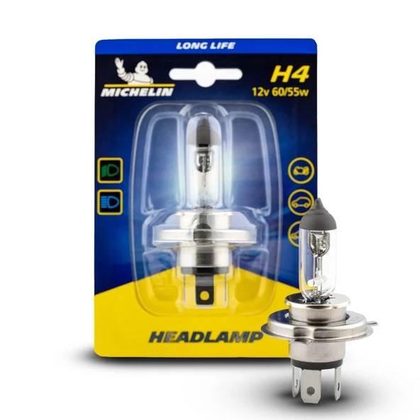 Michelin MC32248 12Volt 60/55Watt 1650 Lümen H4 Halojen Far ürün görseli 1