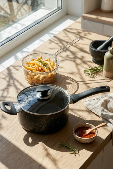 Acar Granit Fritöz Tencere 22 cm 10404 ürün görseli 1